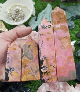 1.1kg Rhodonite Towers | online crystals shop 